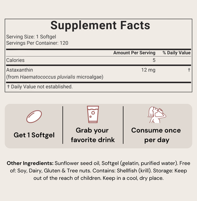 Astaxanthin Tanning Softgels