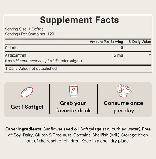 Astaxanthin Tanning Softgels
