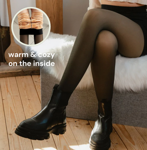Fleece-Lined Sheer Tone Tights