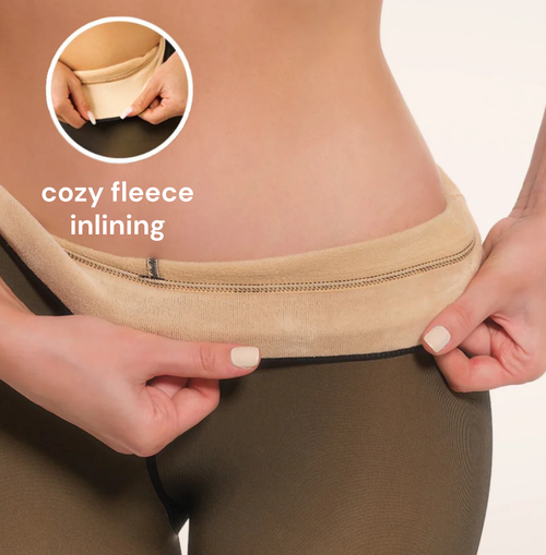 Fleece-Lined Sheer Tone Tights