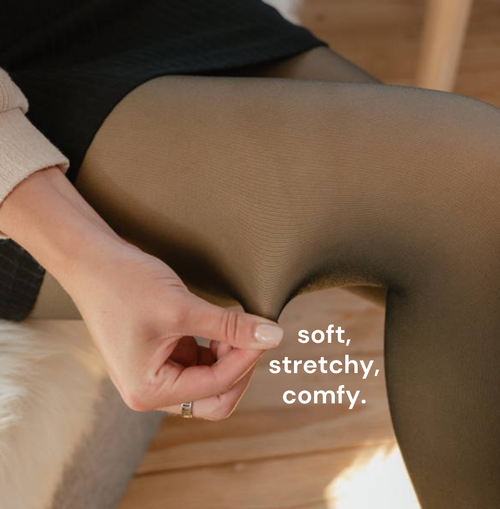 Fleece-Lined Sheer Tone Tights